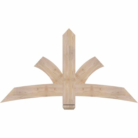 Ekena Millwork Davenport Smooth Timber Gable Bracket, Douglas Fir, 60"W x 32"H x 1 1/2"D x 5 1/2"F, 13/12 Pitch GBW060X32X0206DAV00SDF